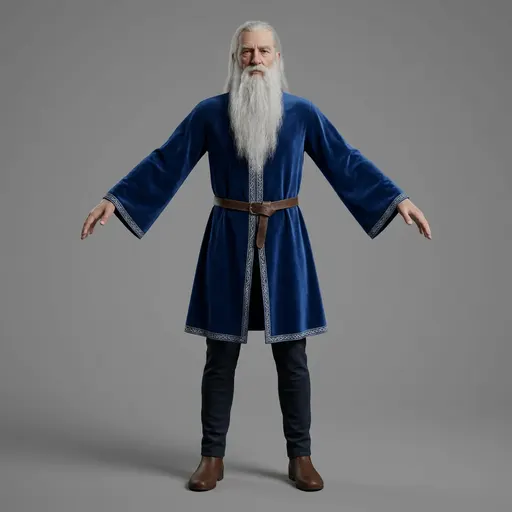 a friendly wizard with a long beard