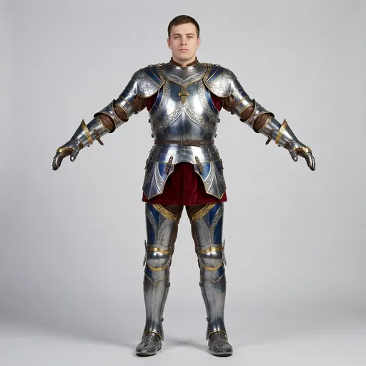 a medieval knight in ornate armor